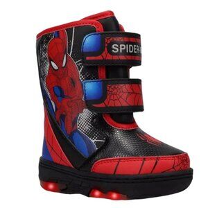 Marvel SPIDER-MAN Toddler's 8 Black & Red Waterproof Insulated Snow Lights Boots